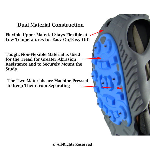 HIGH-PRO Ice Cleats Dual Material Construction