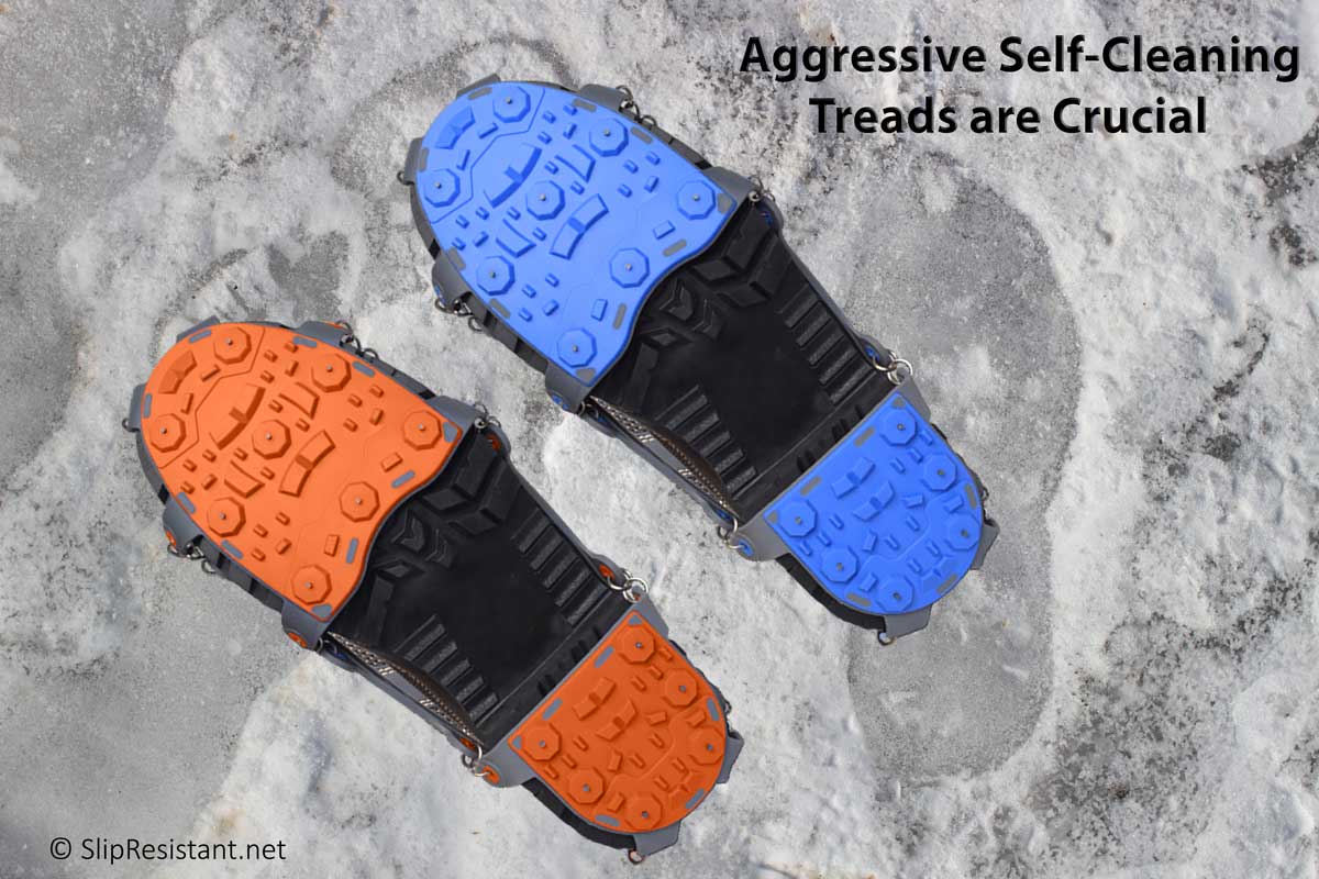 ICE BEAST Ice Cleats Aggressive Self-Cleaning Treads