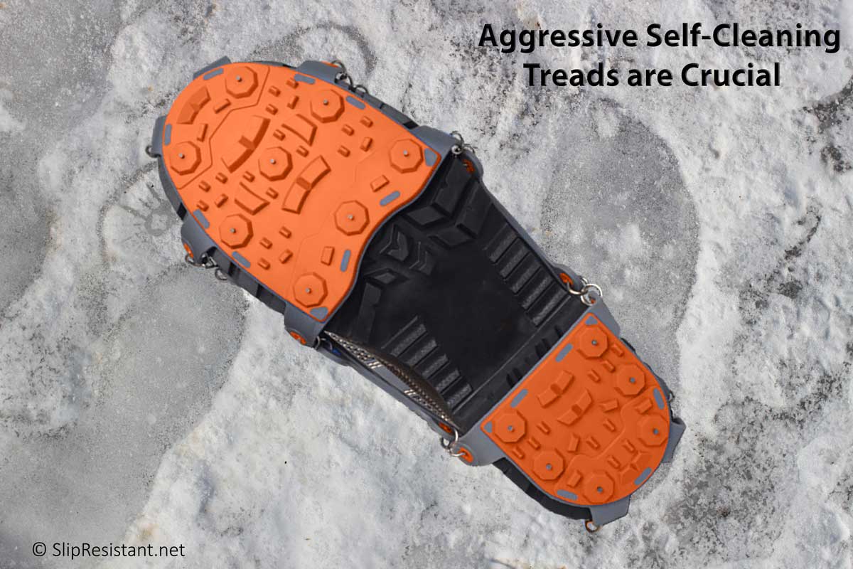 ICE BEAST LOW-PRO Ice Cleats Aggressive Self-Cleaning Treads