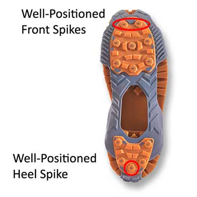LOW-PRO Ice Cleats Heel and Toe Spikes